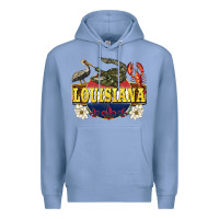 Colony Blue louisiana state Premium Hoodie - BarkalooDesign