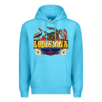 Ocean Blue louisiana state Premium Hoodie - BarkalooDesign
