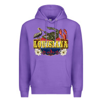Purple louisiana state Premium Hoodie - BarkalooDesign