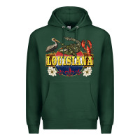 Sports Green louisiana state Premium Hoodie - BarkalooDesign
