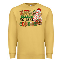 Antique Gold Tis' the season to bake cookies Premium Sweatshirt - NancyCooperArtShop