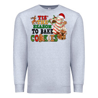 Heather Grey Tis' the season to bake cookies Premium Sweatshirt - NancyCooperArtShop