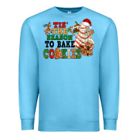 Ocean Blue Tis' the season to bake cookies Premium Sweatshirt - NancyCooperArtShop