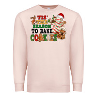Pale Pink Tis' the season to bake cookies Premium Sweatshirt - NancyCooperArtShop