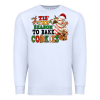 White Tis' the season to bake cookies Premium Sweatshirt - NancyCooperArtShop