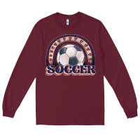 Burgundy soccer rainbow Long Sleeve Tee - JahusDesignShop