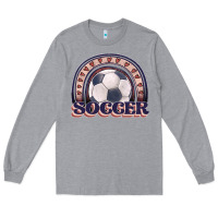Heather Grey soccer rainbow Long Sleeve Tee - JahusDesignShop