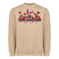Valentine's Day Farm Trucks Farm Animals Heavyweight Sweatshirt | Teevron