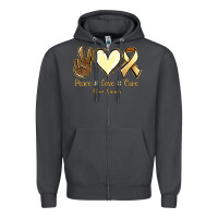 Smoke Peace Love Cure Bone Cancer Zipper Hoodie - Jasminsmagicworld