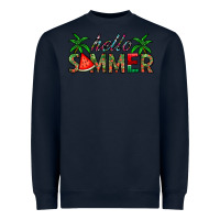 Navy hello summer Heavyweight Sweatshirt - CowhideDigitalArt