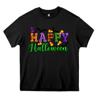 Black Happy halloween Heavy Core Tee - Artiststas