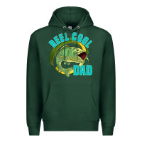 Sports Green reel cool dad Premium Hoodie - Jasminsmagicworld