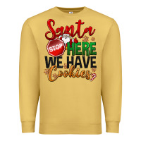 Antique Gold Santa here we have cookies Premium Sweatshirt - NancyCooperArtShop