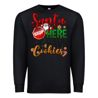 Black Santa here we have cookies Premium Sweatshirt - NancyCooperArtShop