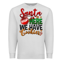 Dove Grey Santa here we have cookies Premium Sweatshirt - NancyCooperArtShop