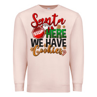 Pale Pink Santa here we have cookies Premium Sweatshirt - NancyCooperArtShop