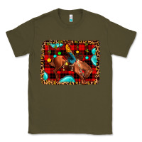 Army Green Christmas rodeo cowboy Classic Tee - JahusDesignShop