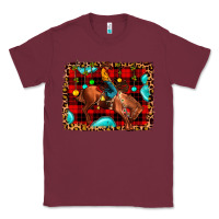 Burgundy Christmas rodeo cowboy Classic Tee - JahusDesignShop