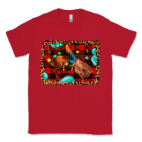 Red Christmas rodeo cowboy Classic Tee - JahusDesignShop