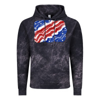 Cloud Black Patriotic tie dye background 4th of july Vintage Hoodie - CowGirlArtShop