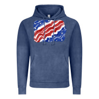 Vintage Denim Patriotic tie dye background 4th of july Vintage Hoodie - CowGirlArtShop