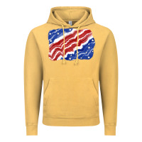 Vintage Mustard Patriotic tie dye background 4th of july Vintage Hoodie - CowGirlArtShop