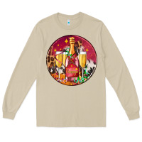 Mushroom christmas champagne bottle and champagne's Long Sleeve Tee - AdoDesignShop