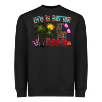 Black life is better at the beach Heavyweight Sweatshirt - CowhideDigitalArt