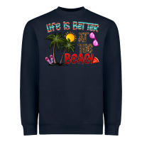Navy life is better at the beach Heavyweight Sweatshirt - CowhideDigitalArt