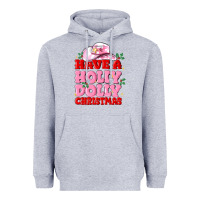 Heather Grey have a holly dolly christmas Heavyweight Hoodie - MaliasSmallBusiness