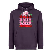 Plum have a holly dolly christmas Heavyweight Hoodie - MaliasSmallBusiness