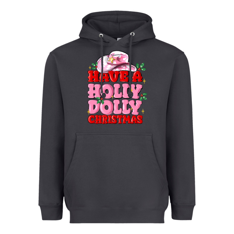 Have A Holly Dolly Christmas Heavyweight Hoodie by MaliasSmallBusiness | Teevron
