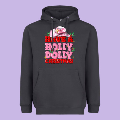 Have A Holly Dolly Christmas Heavyweight Hoodie Designed By Maliassmallbusiness