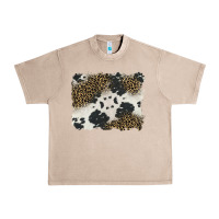 French Oak black and white cowhide background Urban Heavy Tee - BarkalooDesign