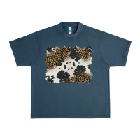 Midnight Navy black and white cowhide background Urban Heavy Tee - BarkalooDesign