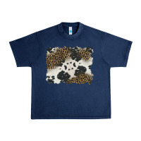 Navy black and white cowhide background Urban Heavy Tee - BarkalooDesign