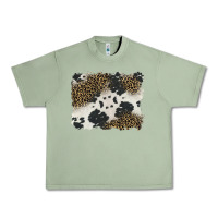 Oil Green black and white cowhide background Urban Heavy Tee - BarkalooDesign