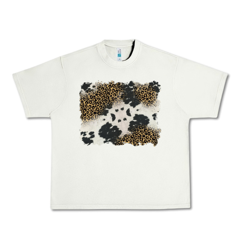 Black And White Cowhide Background Urban Heavy Tee by BarkalooDesign | Teevron
