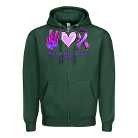 Sports Green Peace Love Cure All Cancers Zipper Hoodie - Jasminsmagicworld