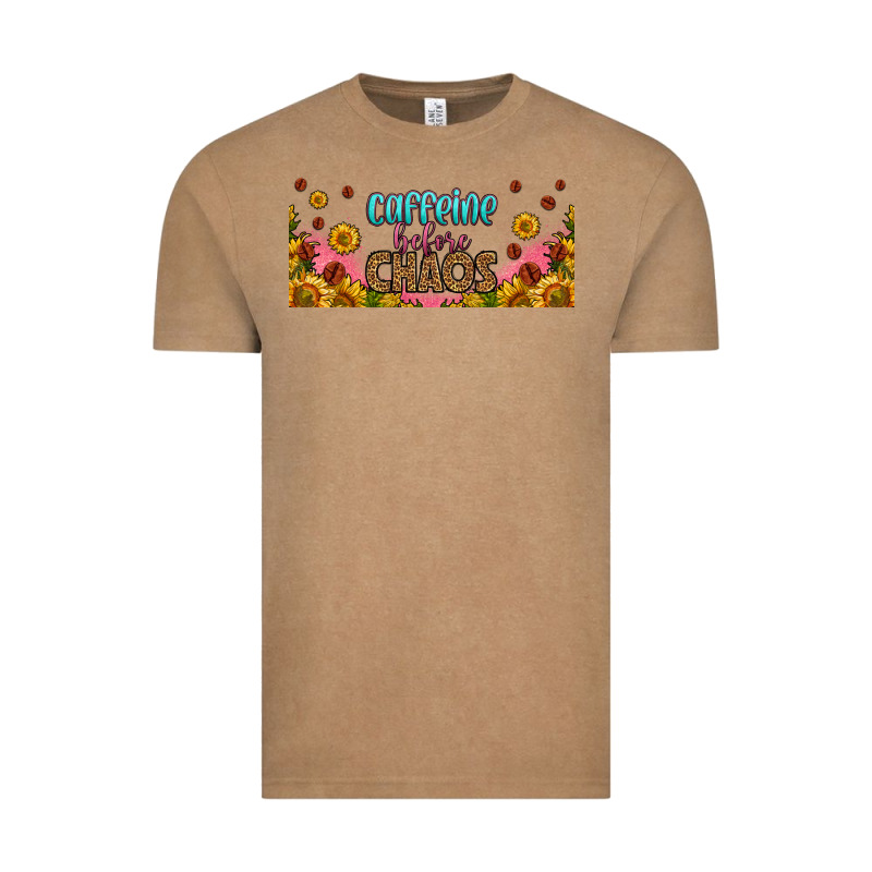 Caffeine Before Chaos 16oz Libbey Cup Vintage Tee by HRA Design Shop | Teevron