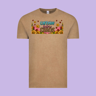 Caffeine Before Chaos 16oz Libbey Cup Vintage Tee Designed By Hra Design Shop