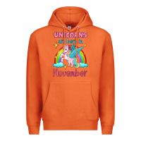 Carrot unicorns are born in november Premium Hoodie - Jasminsmagicworld
