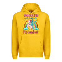 Lemon unicorns are born in november Premium Hoodie - Jasminsmagicworld