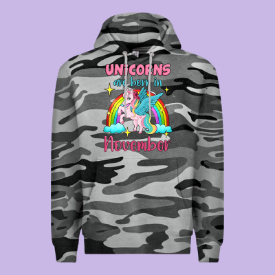 Unicorns Are Born In November Premium Hoodie Designed By Jasminsmagicworld