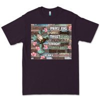 Plum pray big worry small trust god Premium Tee - MaliasSmallBusiness