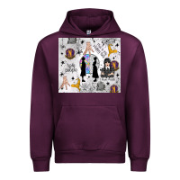 Mauve Wine gothic girl and colorful girl Urban Hoodie - TumblerDesignByShophia