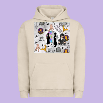 Gothic Girl And Colorful Girl Urban Hoodie Designed By Tumblerdesignbyshophia