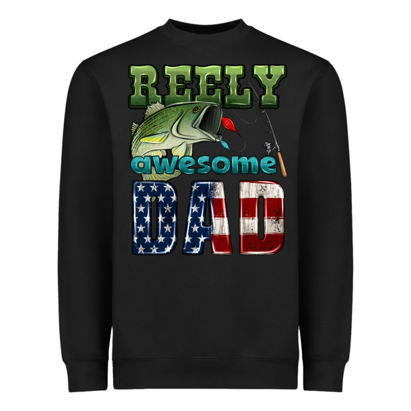 Reely Awesome Dad Heavyweight Sweatshirt by HRA Design Shop | Teevron