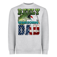 Heather Grey reely awesome dad Heavyweight Sweatshirt - HRA Design Shop