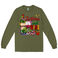 Army Green Christmas and wine Long Sleeve Tee - AdoDesignShop